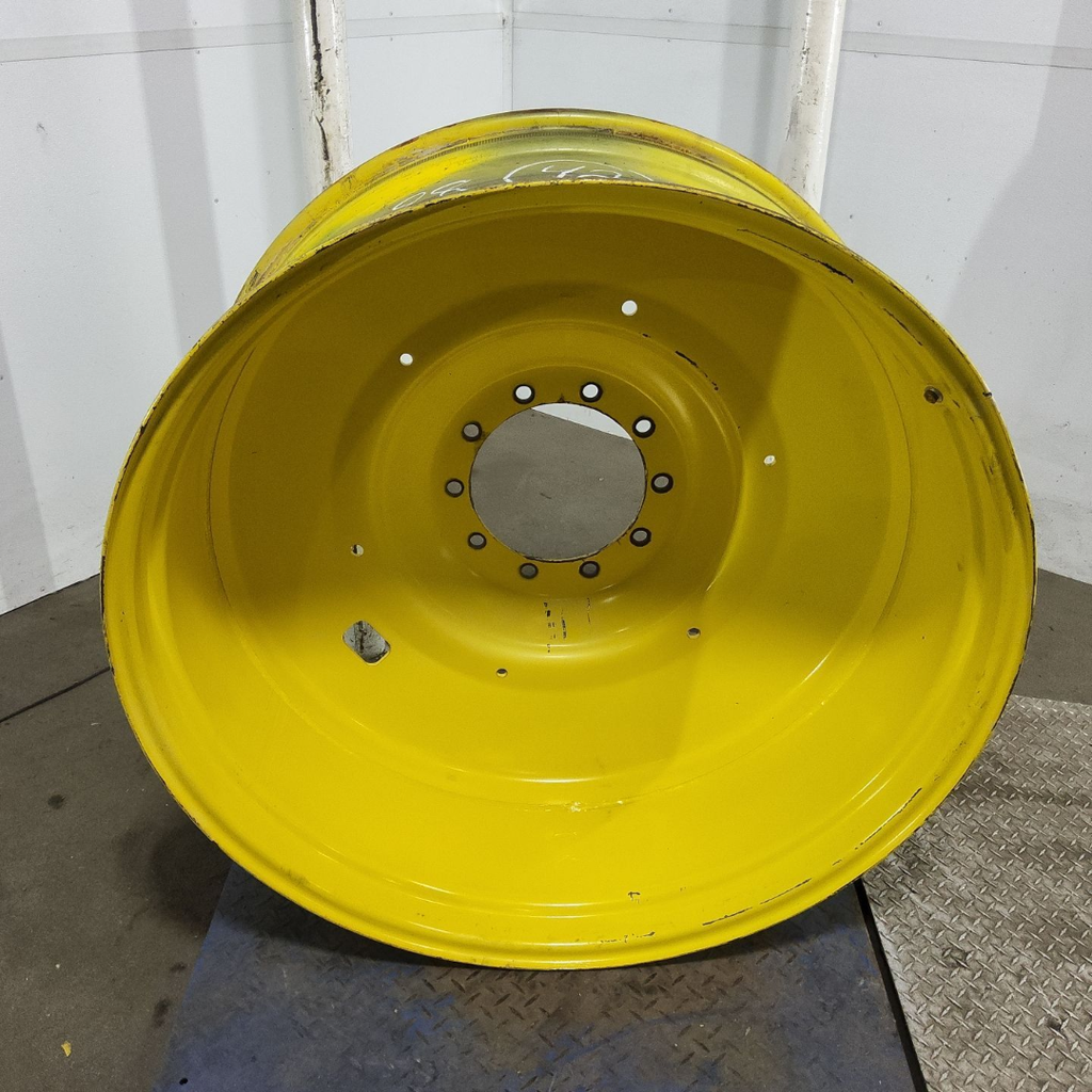 18"W x 42"D, John Deere Yellow 10-Hole Formed Plate , -8.88" Offset