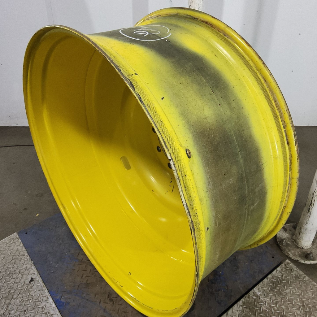 18"W x 42"D, John Deere Yellow 10-Hole Formed Plate , -8.88" Offset
