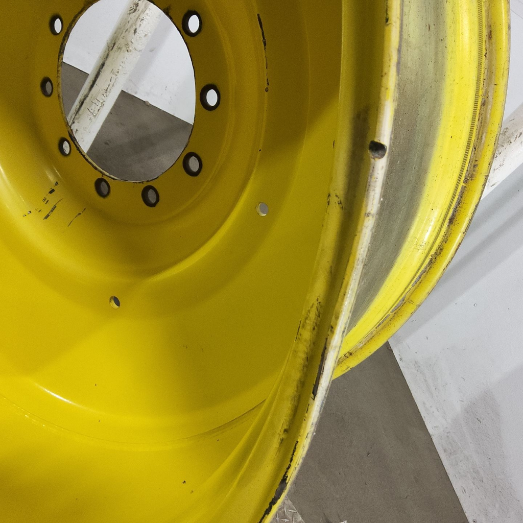 18"W x 42"D, John Deere Yellow 10-Hole Formed Plate , -8.88" Offset