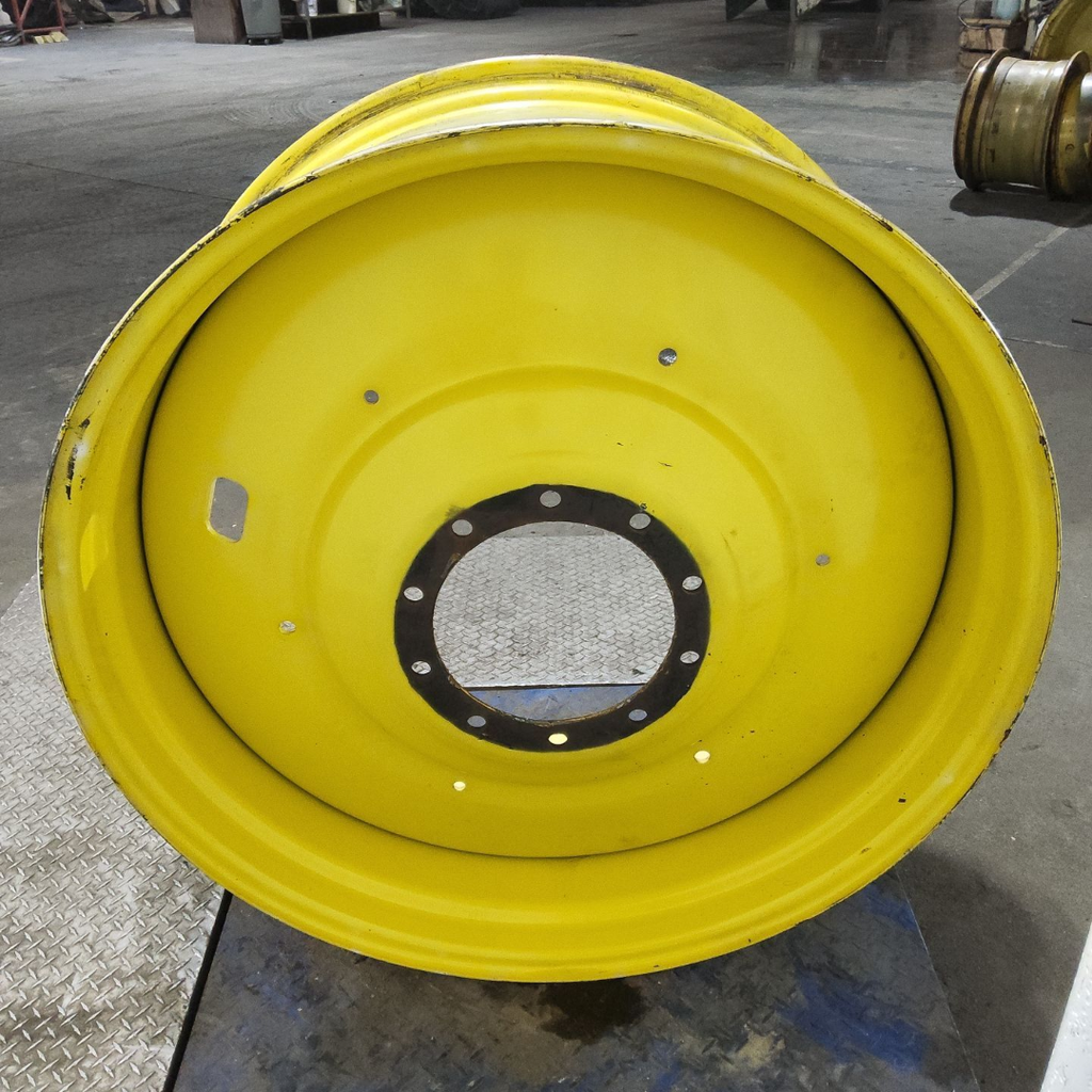 18"W x 42"D, John Deere Yellow 10-Hole Formed Plate , -8.82" Offset