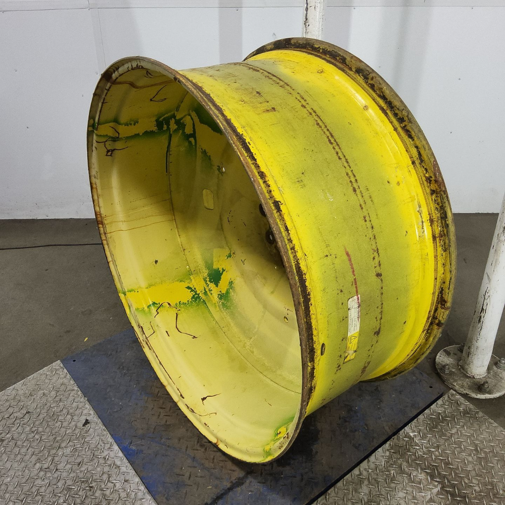 18"W x 42"D, John Deere Yellow 10-Hole Formed Plate , -8.88" Offset