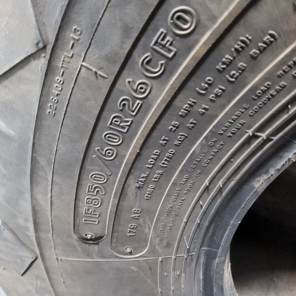850/60R26 Goodyear Farm Custom Flo Grip Radial CFO R-2 179A8 85%