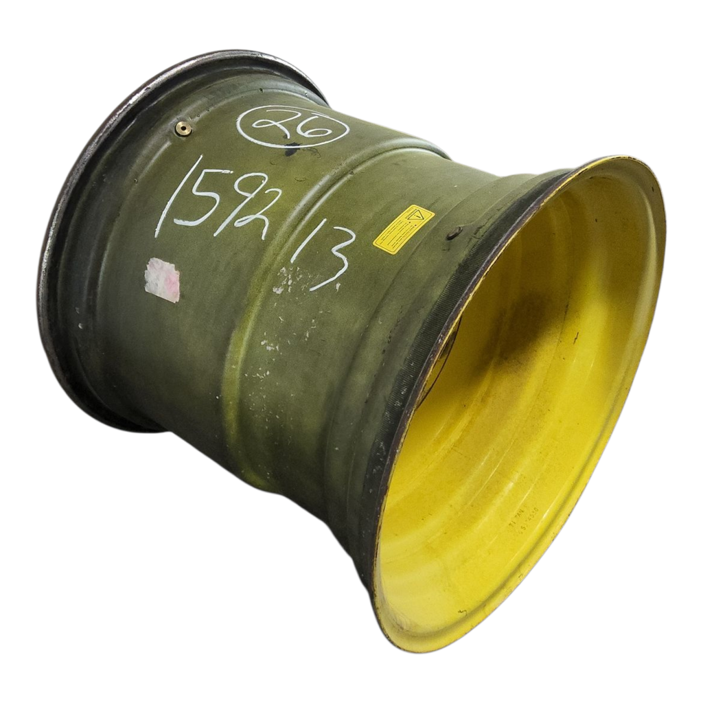 25"W x 26"D, John Deere Yellow 10-Hole Formed Plate , -2.88" Offset