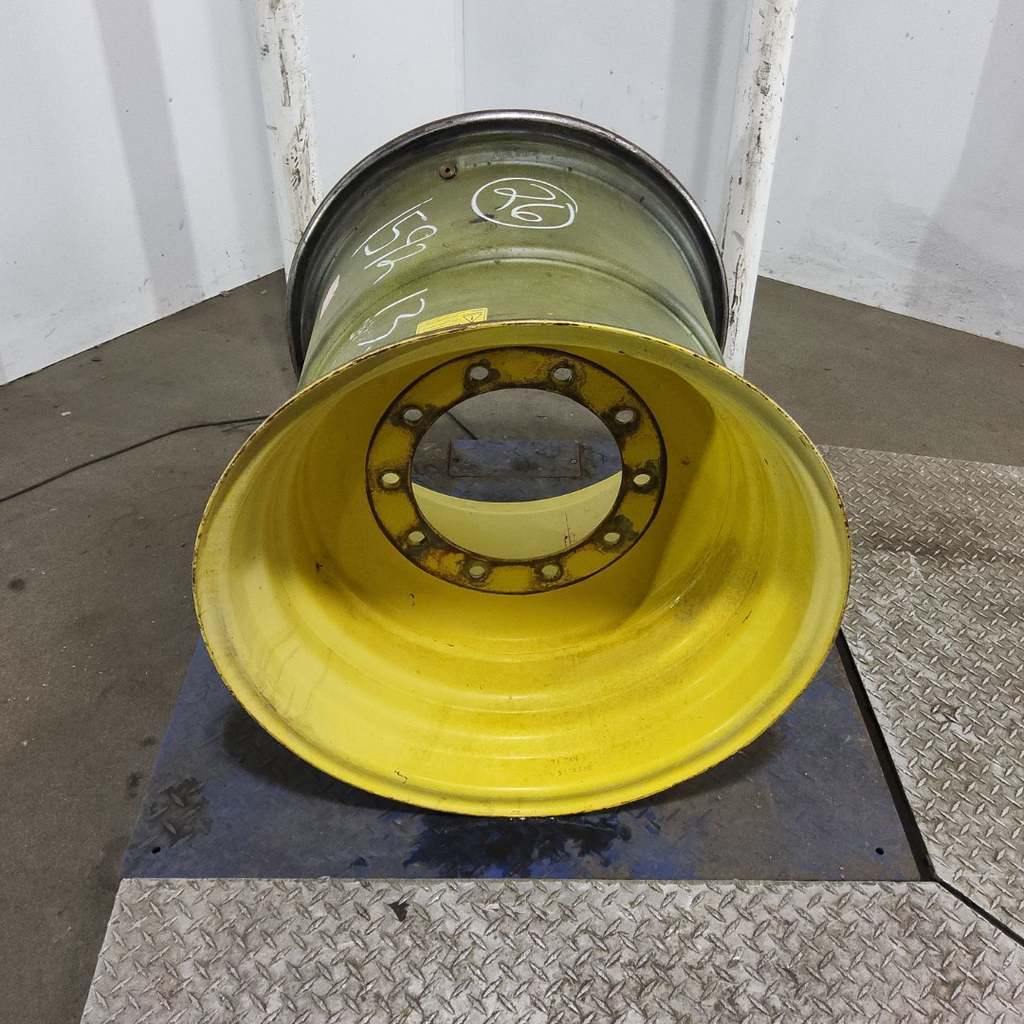 25"W x 26"D, John Deere Yellow 10-Hole Formed Plate , -2.88" Offset