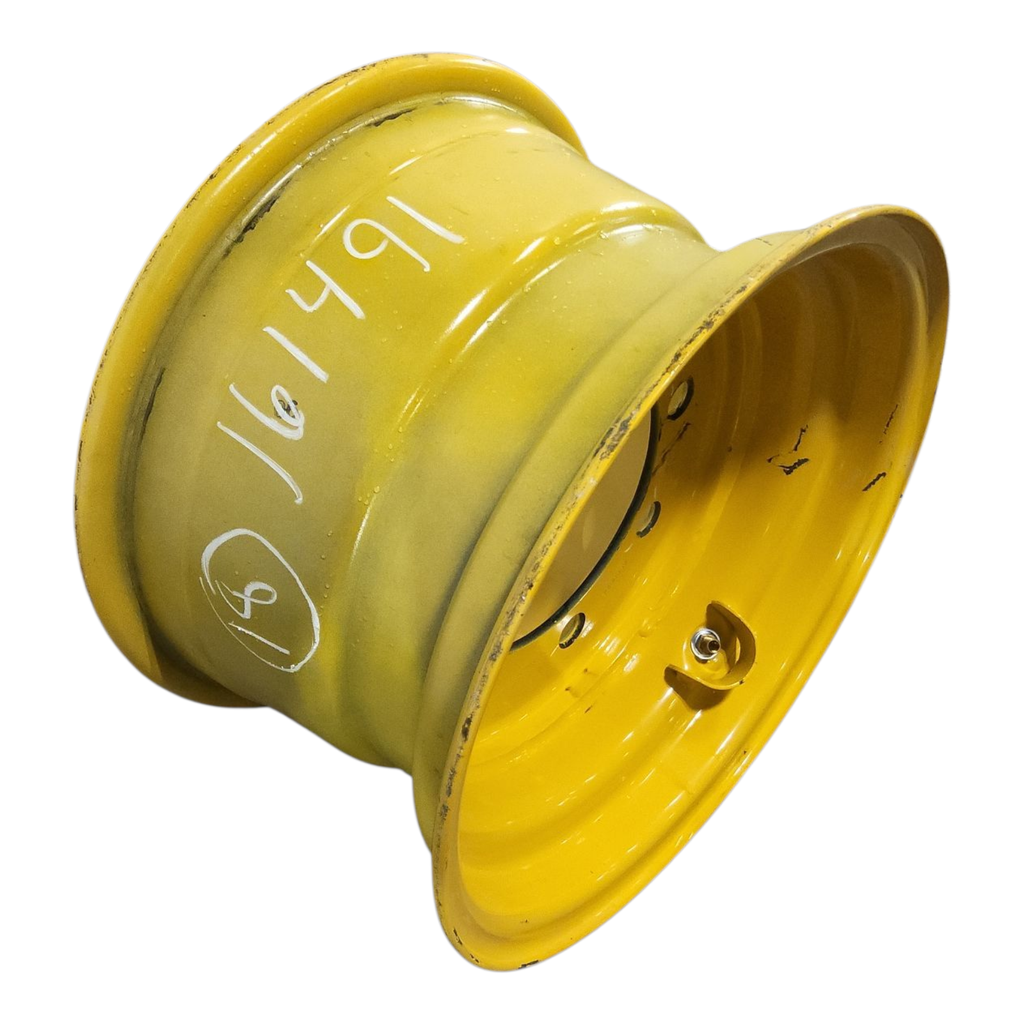 11"W x 18"D, John Deere Construction Yellow 8-Hole Flat Plate , 0.38" Offset