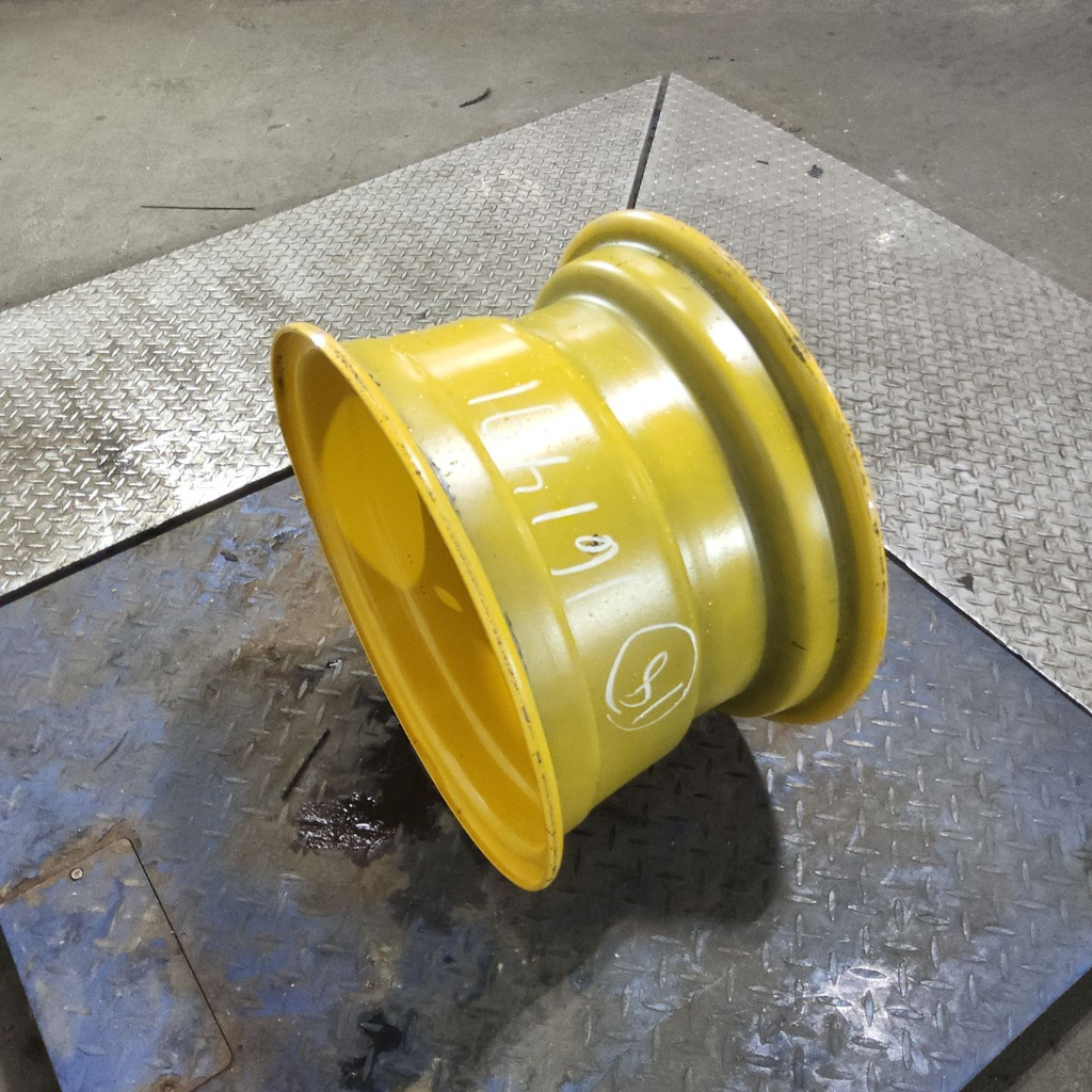 11"W x 18"D, John Deere Construction Yellow 8-Hole Flat Plate , 0.38" Offset