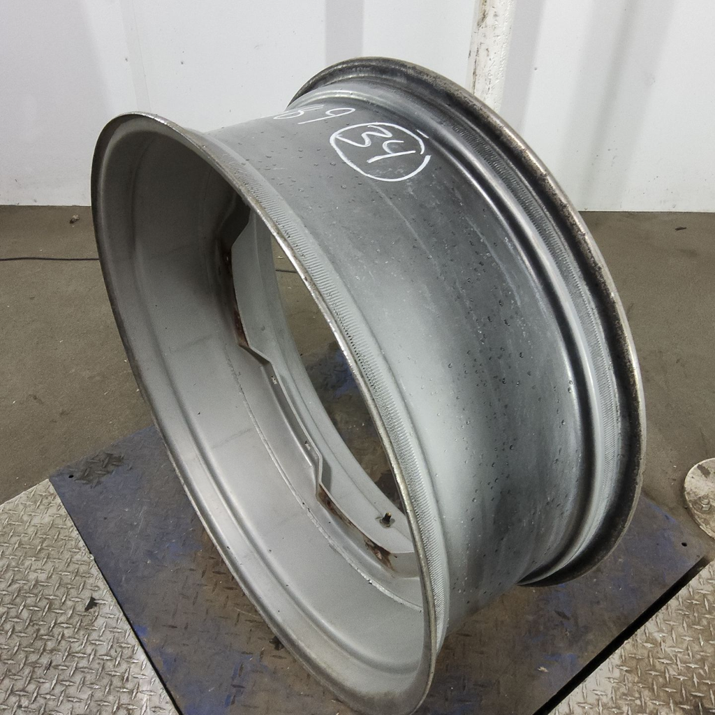 13"W x 34"D, Case IH Silver Mist 8-Hole Waffle Wheel (Groups of 2 Bolts) , 6.88" Offset