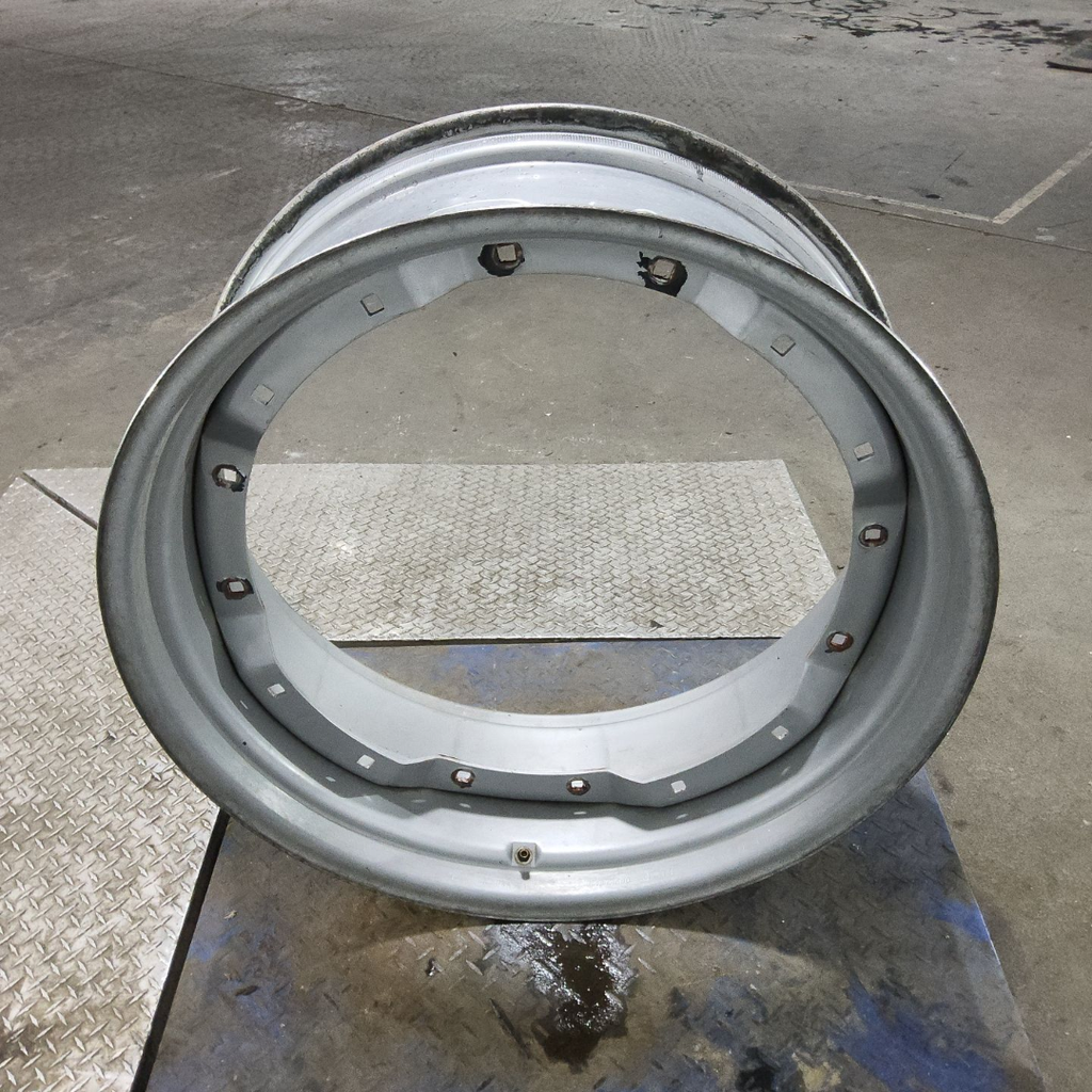 13"W x 34"D, Case IH Silver Mist 8-Hole Waffle Wheel (Groups of 2 Bolts) , 6.88" Offset