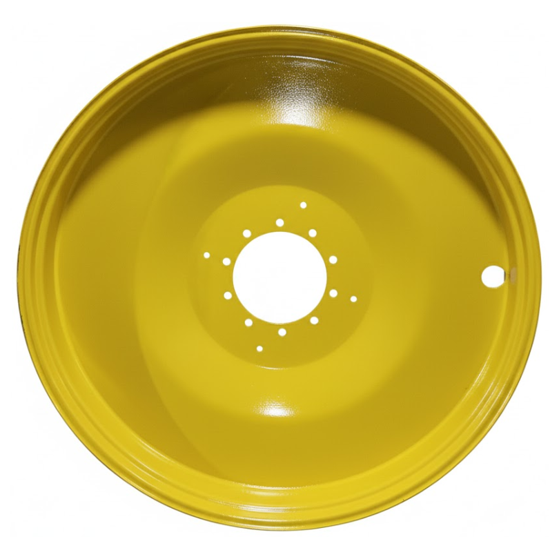 10"W x 54"D, John Deere Yellow 10-Hole Formed Plate , -9.25" Offset