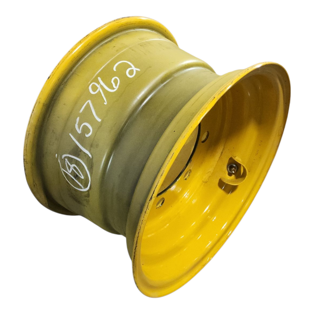 11"W x 18"D, John Deere Construction Yellow 8-Hole Flat Plate , 0.38" Offset