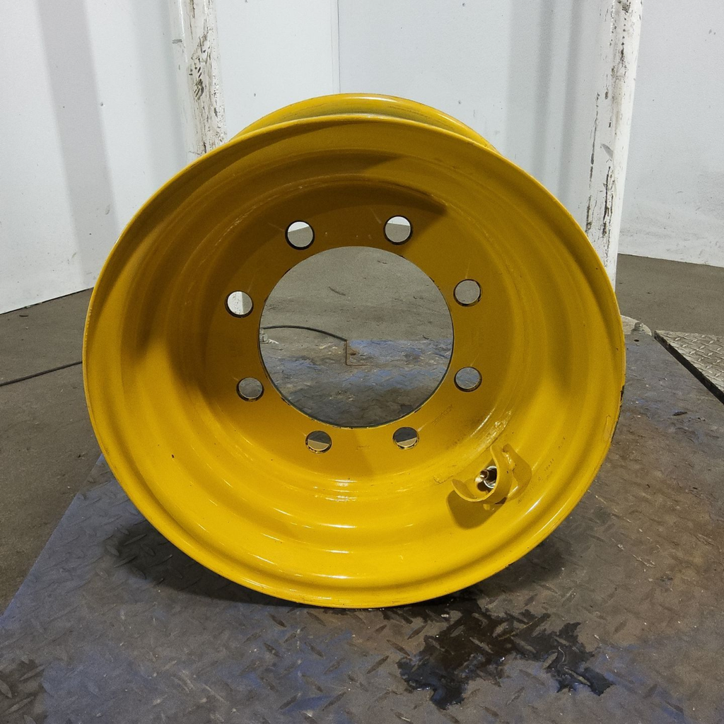 11"W x 18"D, John Deere Construction Yellow 8-Hole Flat Plate , 0.38" Offset