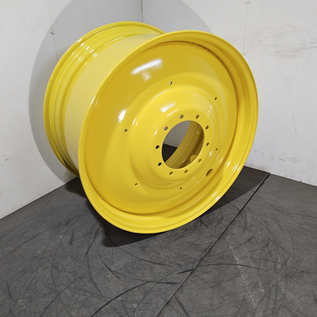 23"W x 42"D, John Deere Yellow 10-Hole Formed Plate , -13.25" Offset