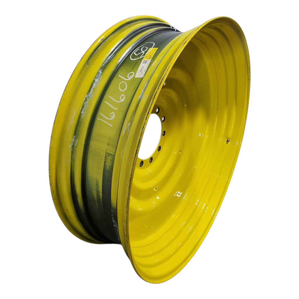 15"W x 50"D, John Deere Yellow 10-Hole Formed Plate , -6.88" Offset