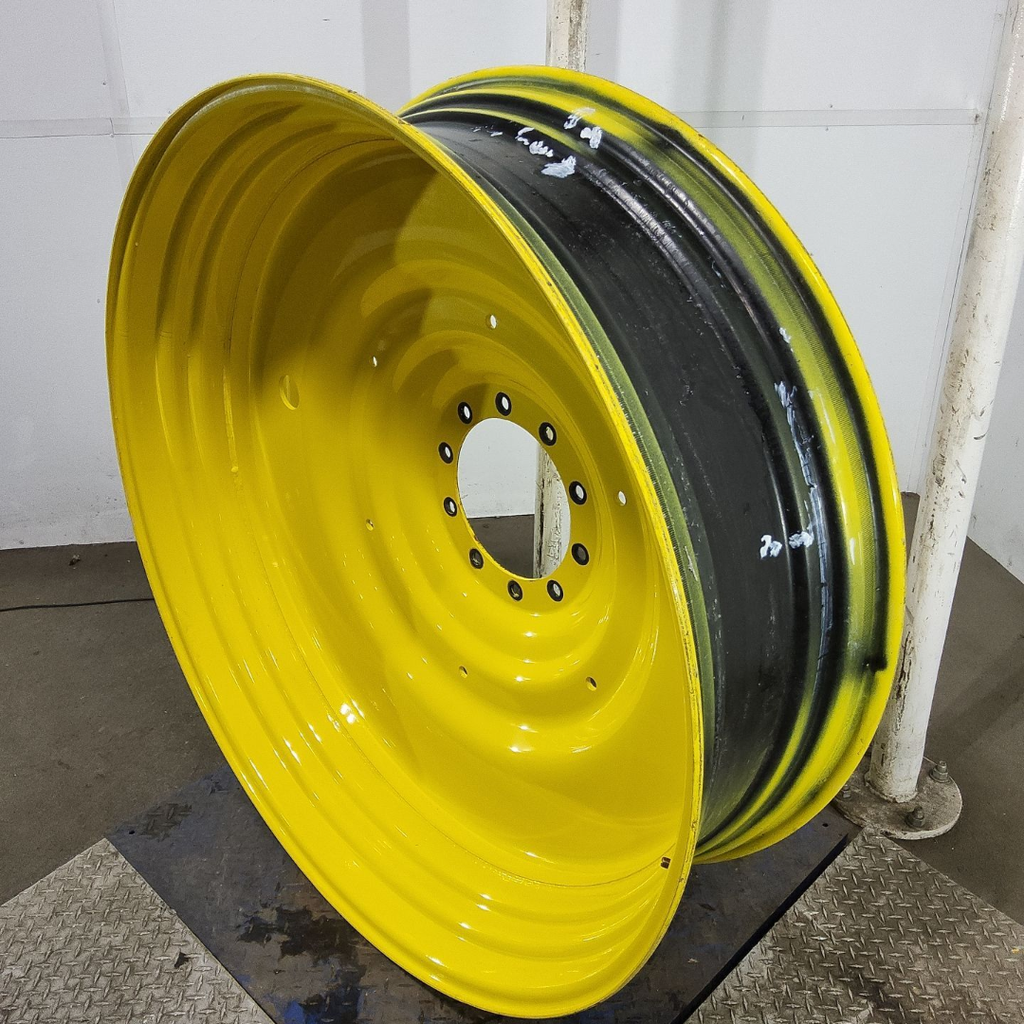 15"W x 50"D, John Deere Yellow 10-Hole Formed Plate , -6.88" Offset