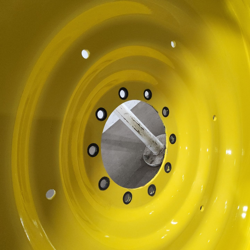 15"W x 50"D, John Deere Yellow 10-Hole Formed Plate , -6.88" Offset