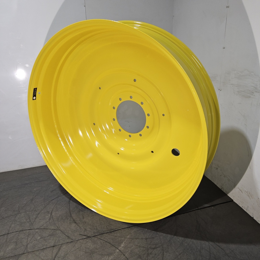 12"W x 54"D, John Deere Yellow 10-Hole Formed Plate , -9.25" Offset
