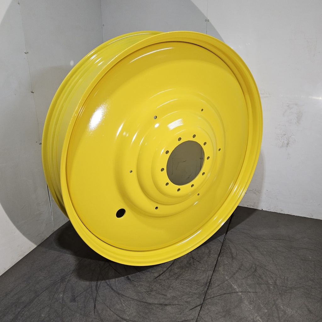 12"W x 54"D, John Deere Yellow 10-Hole Formed Plate , -9.25" Offset