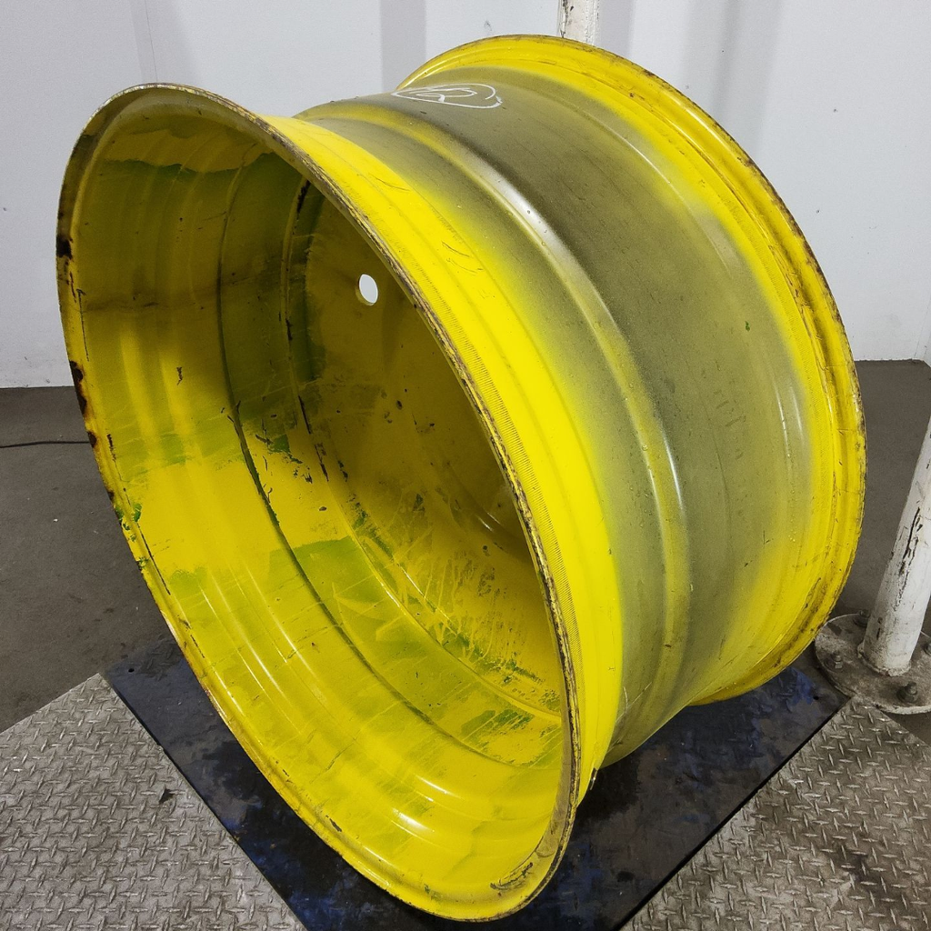 20"W x 42"D, John Deere Yellow 10-Hole Formed Plate , -12.12" Offset