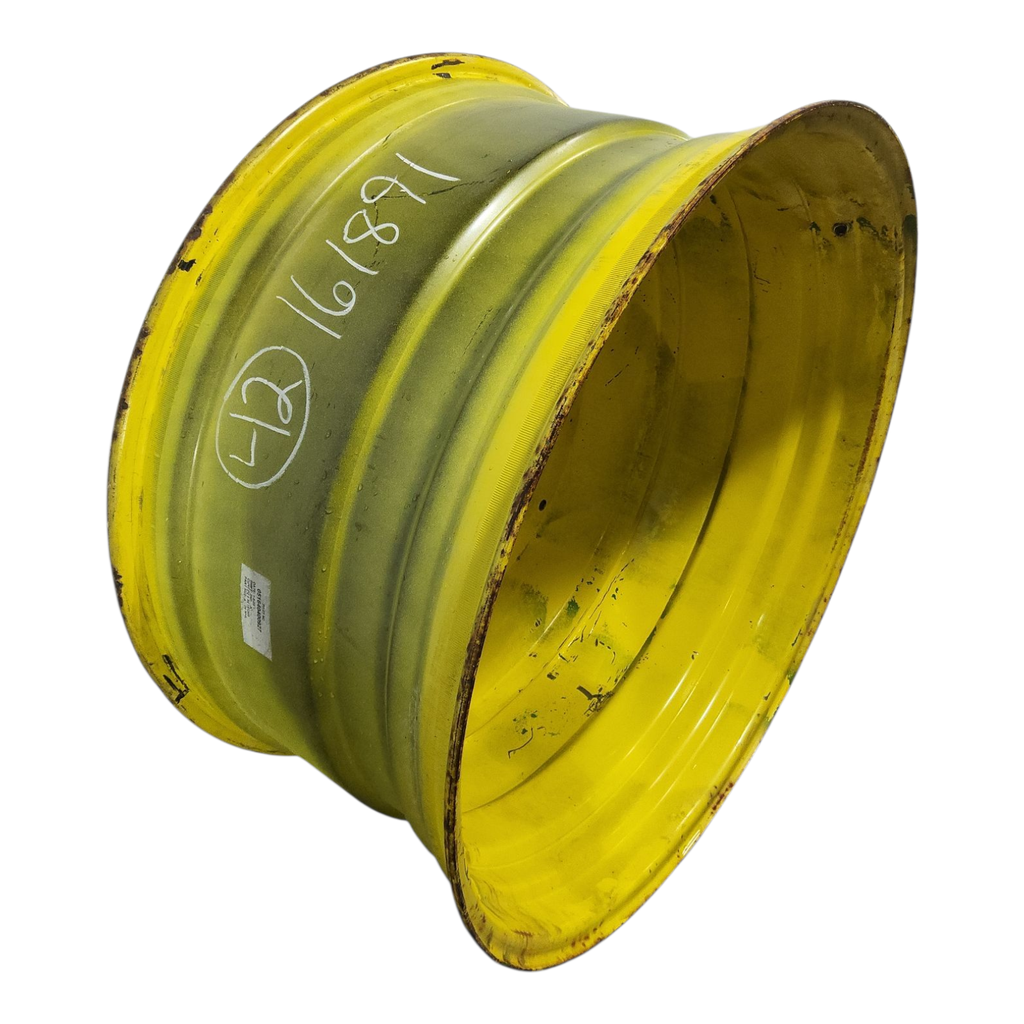 20"W x 42"D, John Deere Yellow 10-Hole Formed Plate , -12.38" Offset