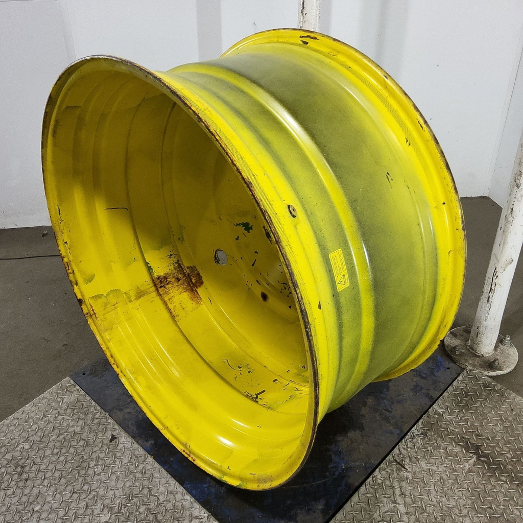 20"W x 42"D, John Deere Yellow 10-Hole Formed Plate , -12.38" Offset