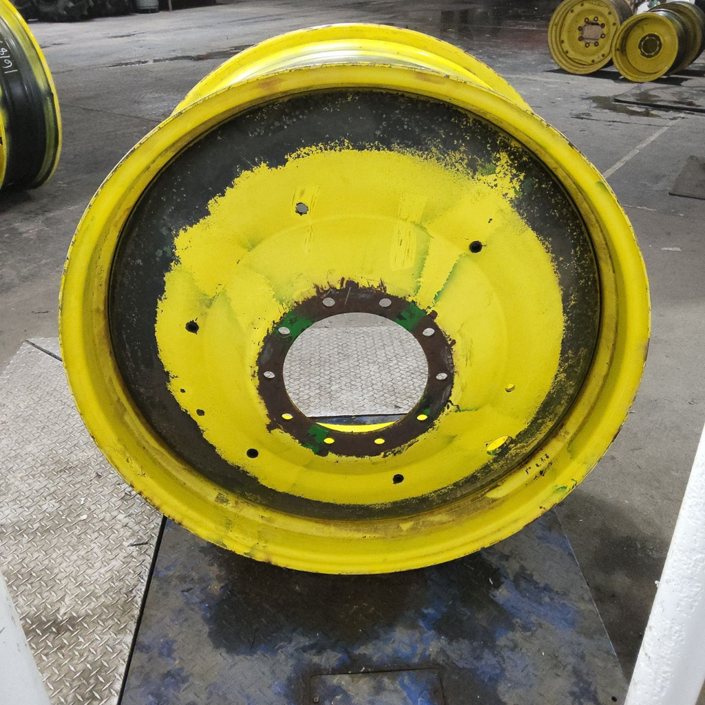 20"W x 42"D, John Deere Yellow 10-Hole Formed Plate , -12.38" Offset
