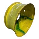 18"W x 42"D, John Deere Yellow 10-Hole Formed Plate , -8.88" Offset