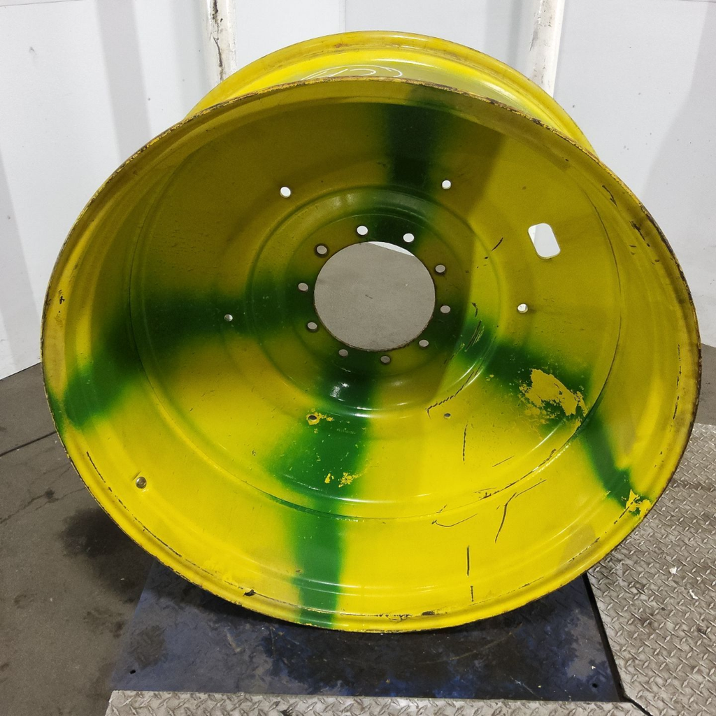 18"W x 42"D, John Deere Yellow 10-Hole Formed Plate , -8.88" Offset
