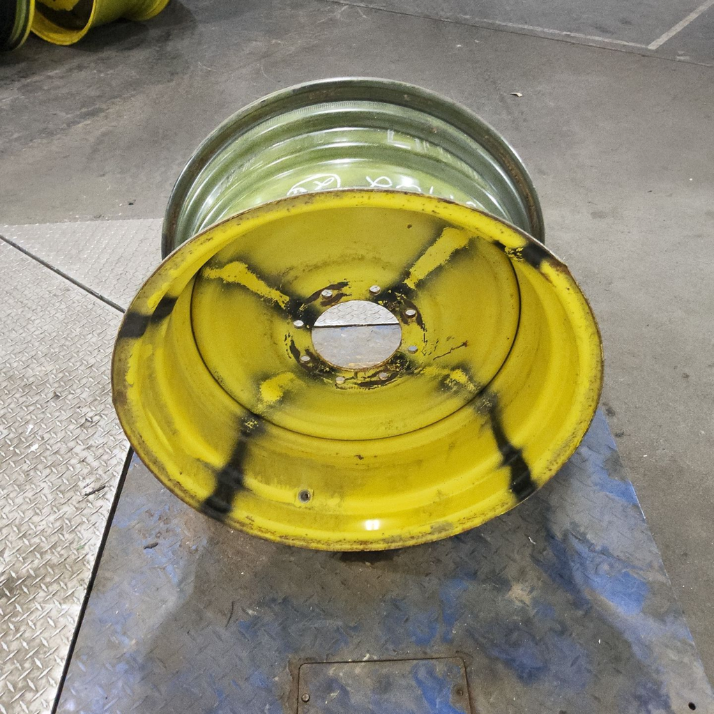 14"W x 26"D, John Deere Yellow 8-Hole Formed Plate , 0.62" Offset