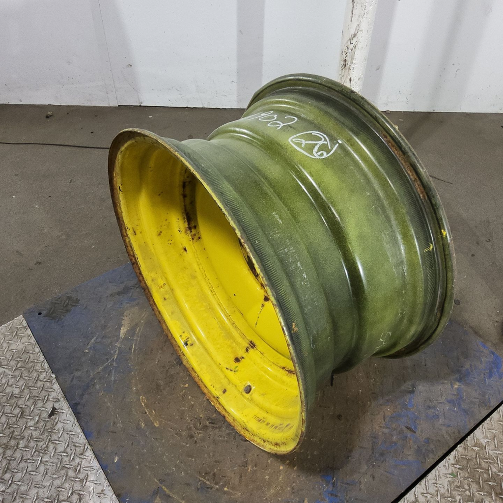 14"W x 26"D, John Deere Yellow 8-Hole Formed Plate , 0.62" Offset