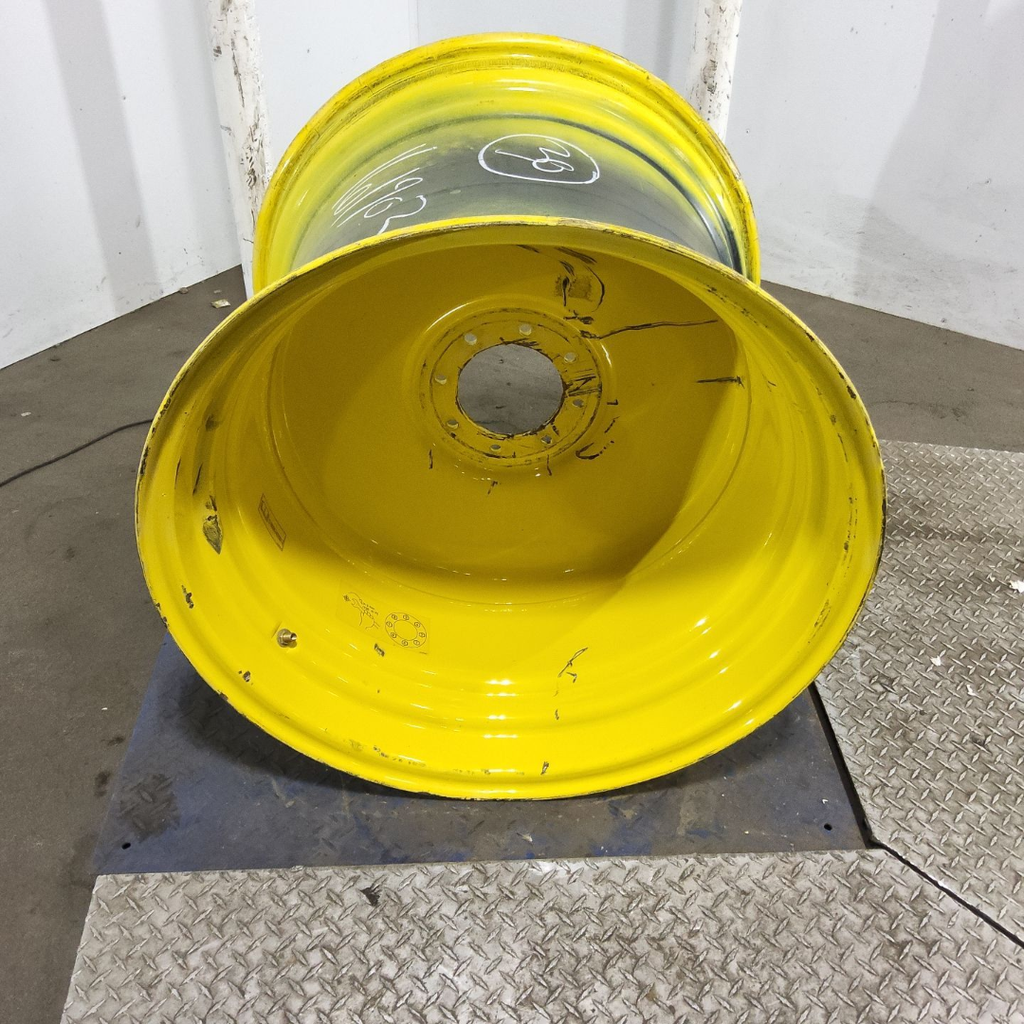 25"W x 30"D, John Deere Yellow 8-Hole Formed Plate , -2.44" Offset