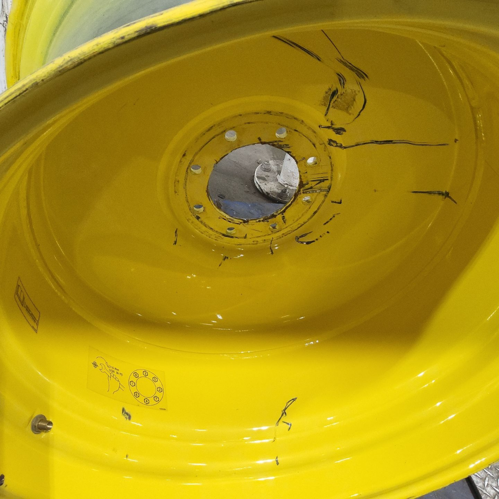 25"W x 30"D, John Deere Yellow 8-Hole Formed Plate , -2.44" Offset