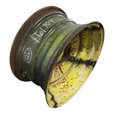 14"W x 26"D, John Deere Yellow 8-Hole Formed Plate , 0.62" Offset