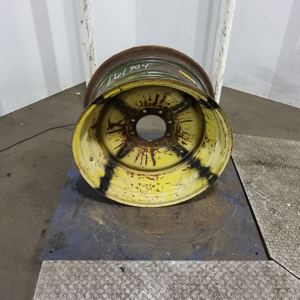 14"W x 26"D, John Deere Yellow 8-Hole Formed Plate , 0.62" Offset