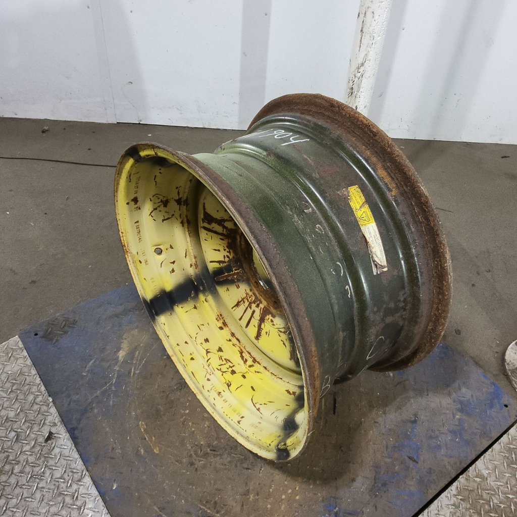 14"W x 26"D, John Deere Yellow 8-Hole Formed Plate , 0.62" Offset