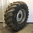 800/70R38 Firestone Radial Deep Tread 23 R-1W on Case IH Silver Mist 18-Hole Formed Plate W/Weight Holes 75%