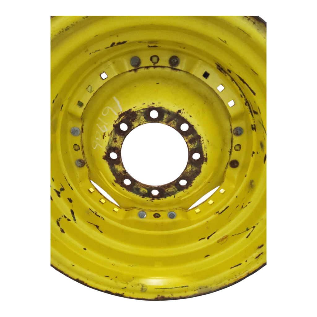 15"W x 30"D, John Deere Yellow 12-Hole Waffle Wheel (Groups of 3 bolts)