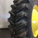 520/85R42 Firestone Radial All Traction 23 R-1 on John Deere Yellow 10-Hole Dolly Dual 95%