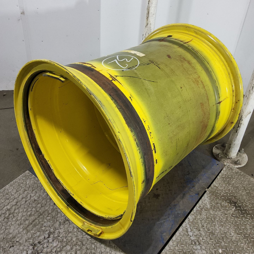 36"W x 32"D, John Deere Yellow 12-Hole 3 Piece Formed Plate , 1.62" Offset