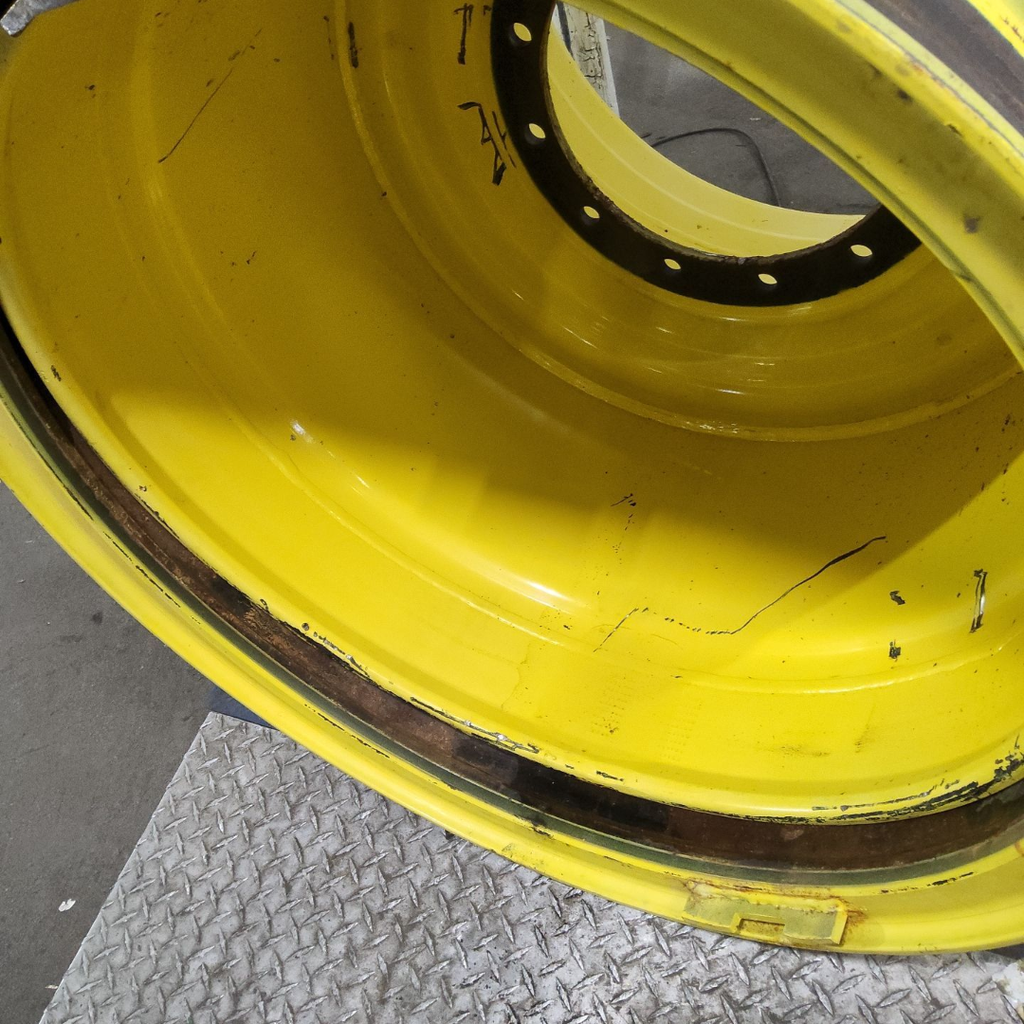 36"W x 32"D, John Deere Yellow 12-Hole 3 Piece Formed Plate , 1.62" Offset
