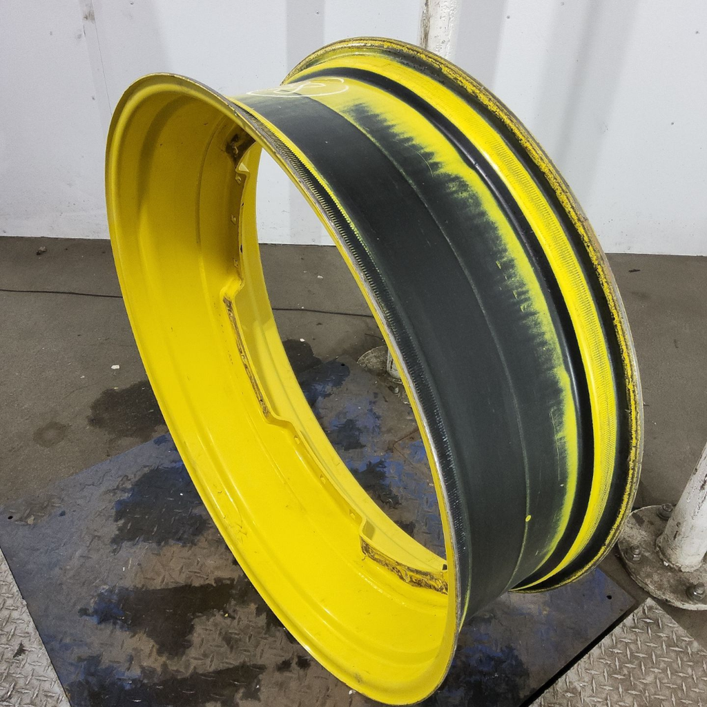 12"W x 38"D, John Deere Yellow 12-Hole Waffle Wheel (Groups of 3 bolts)