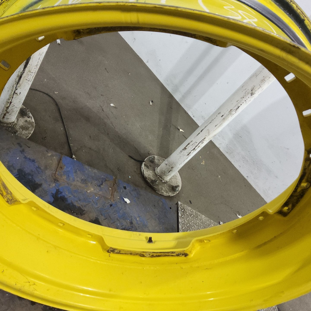 12"W x 38"D, John Deere Yellow 12-Hole Waffle Wheel (Groups of 3 bolts)