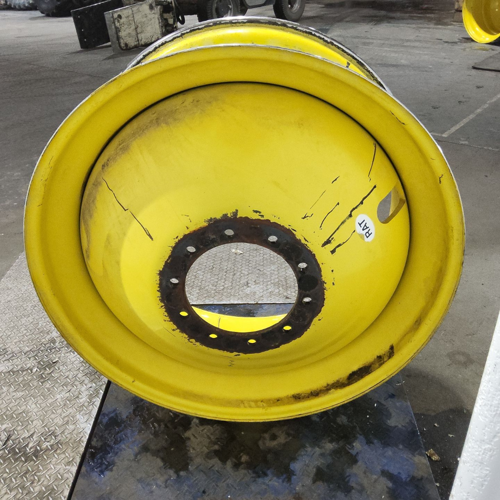 18"W x 42"D, John Deere Yellow 10-Hole Dolly Dual , -13.38" Offset