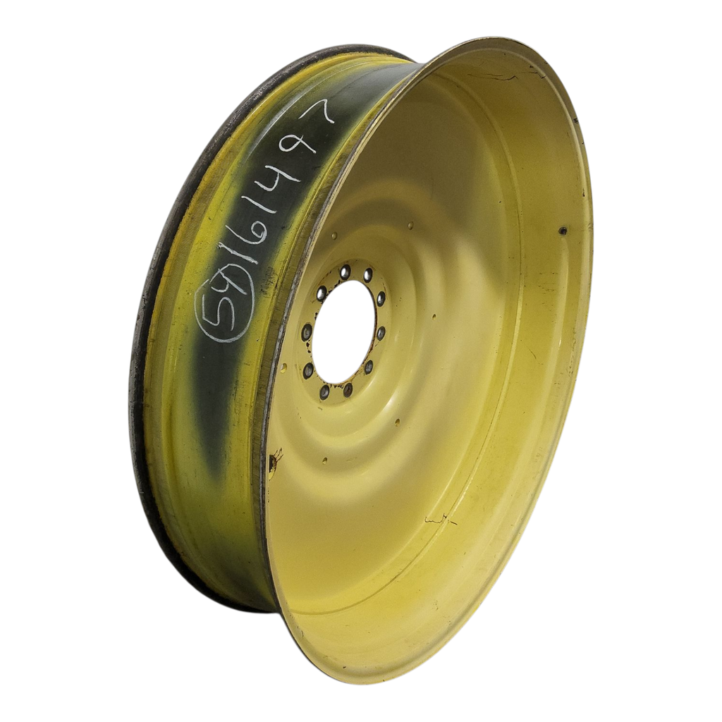 12"W x 54"D, John Deere Yellow 10-Hole Formed Plate , -9.25" Offset