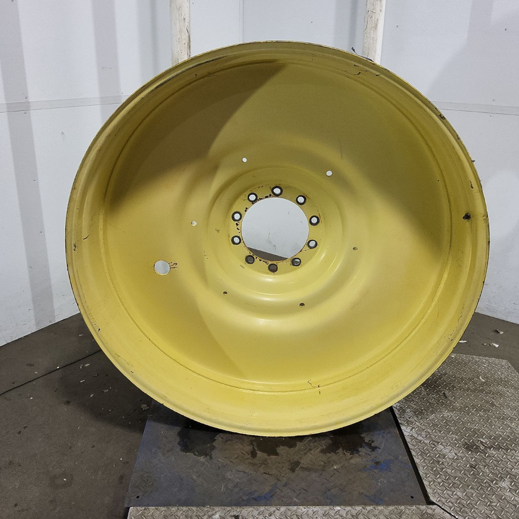 12"W x 54"D, John Deere Yellow 10-Hole Formed Plate , -9.25" Offset