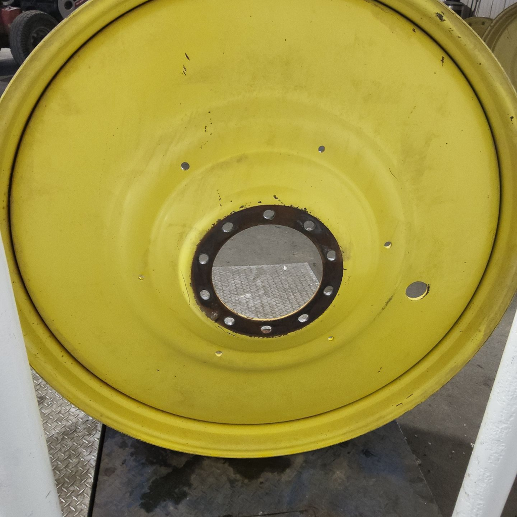 12"W x 54"D, John Deere Yellow 10-Hole Formed Plate , -9.25" Offset