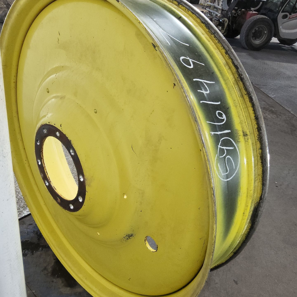 12"W x 54"D, John Deere Yellow 10-Hole Formed Plate , -9.25" Offset