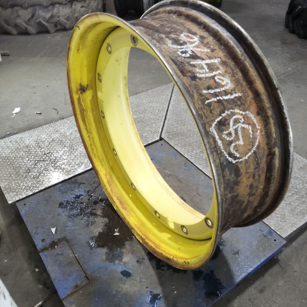 12"W x 38"D, John Deere Yellow 12-Hole Stub Disc , 1.88" Offset