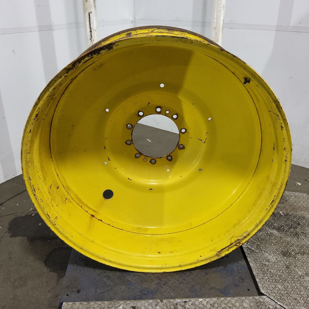 16"W x 46"D, John Deere Yellow 10-Hole Formed Plate , -9.25" Offset