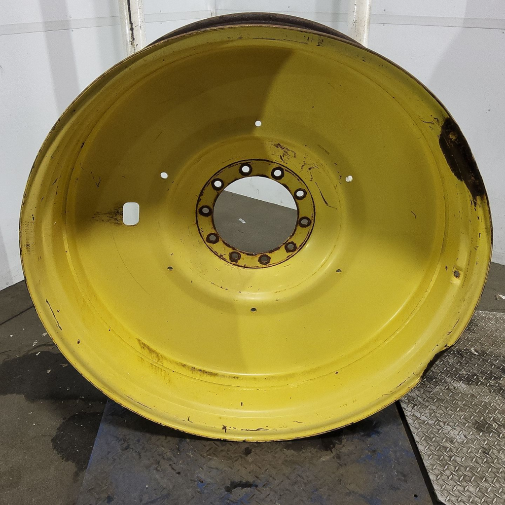 16"W x 46"D, John Deere Yellow 10-Hole Formed Plate , -6.88" Offset