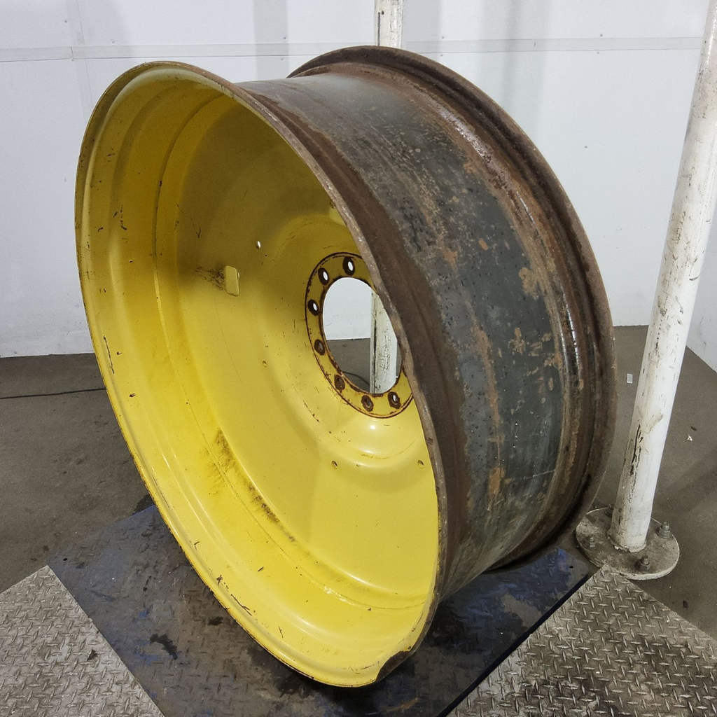 16"W x 46"D, John Deere Yellow 10-Hole Formed Plate , -6.88" Offset